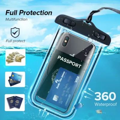 Kit 5 Capa Bolsa A Prova Dágua Universal Para Celular Chuva