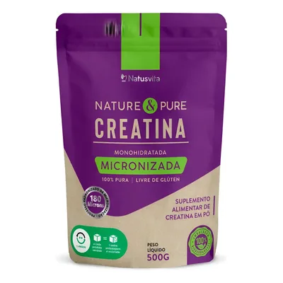 Creatina Pura 500g Com 101% De Pureza Em Laudo. Micronizada