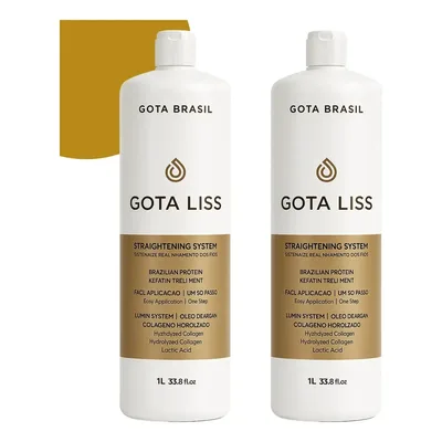 2x Alisamento Profissional Sem Formol Gota Liss 1l