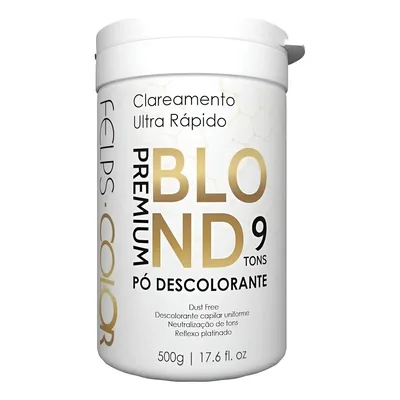 Felps Pó Descolorante Premium Blond 9 Tons 500g + Brinde