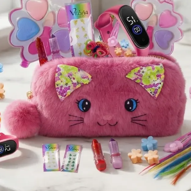 Kit Infantil Criança De Maquiagem Com Nessaire Make Linda