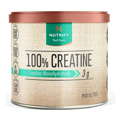 Creatina 100% Nutrify 300g Lata Sabor Neutro