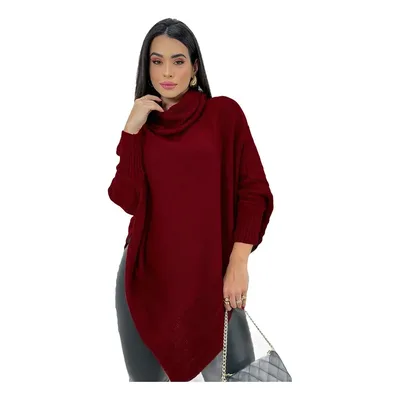 Poncho Casaco Lã Feminino Trico Blusa De Frio Inverno Bico