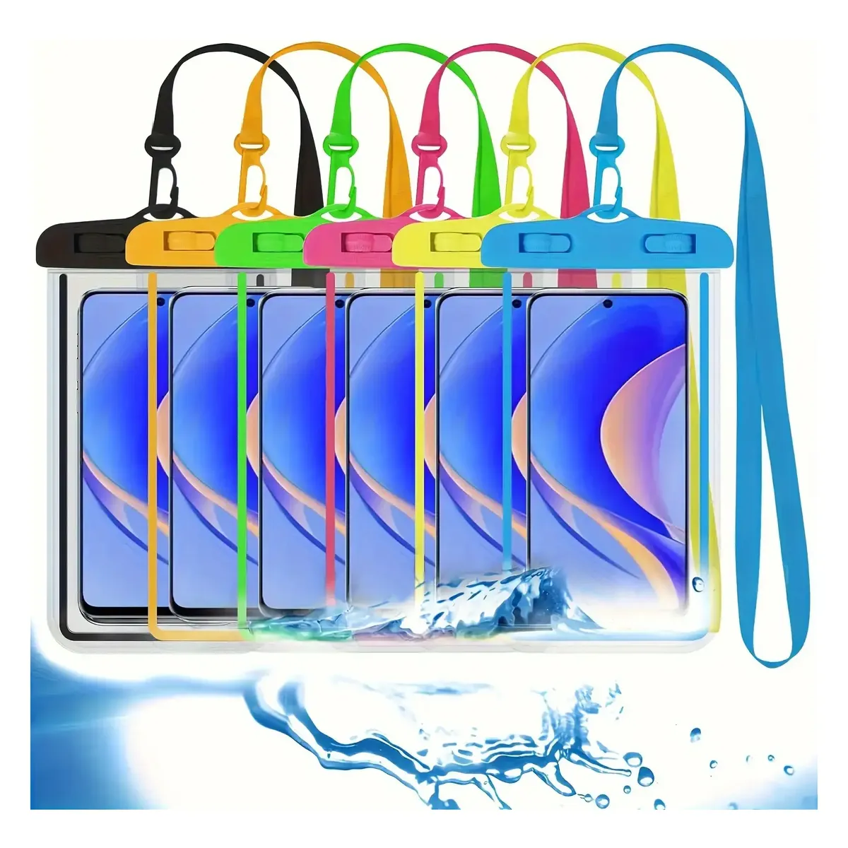 Kit 6 Capa Bolsa A Prova Dágua Universal Para Celular Chuva