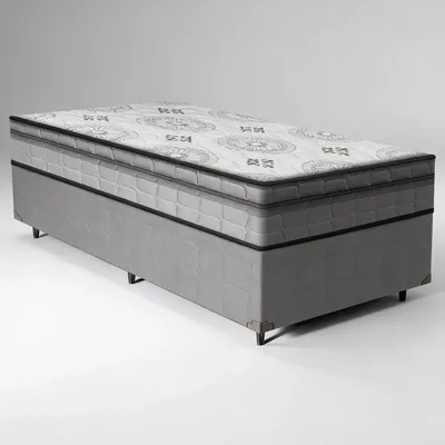 Cama Box E Colchão Solteiro 78x188cm Espuma D33 Anjos