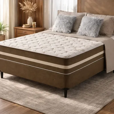 Cama Box Viúva + Colchão De Molas Ensacadas - Classic