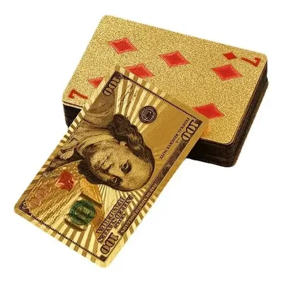 Baralho Dourado Resistente A Água Anti Rasgo Cartas Promoção