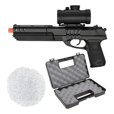 Kit Pistola Airsoft Spring Desert Eagle M39g 6mm Preta -