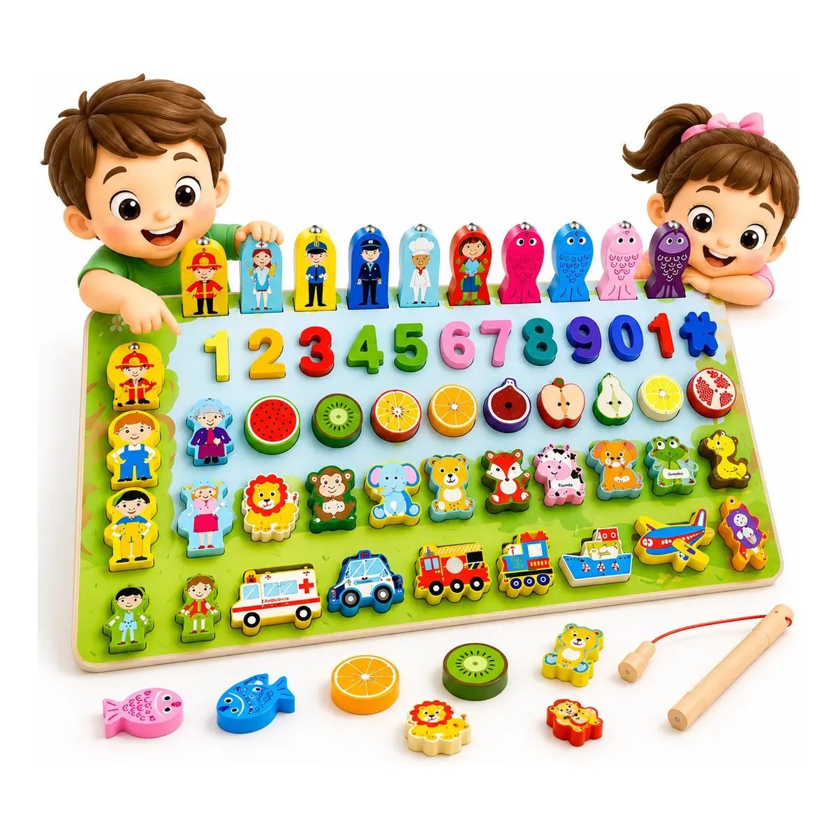 Brinquedo Pedagógico Madeira Montessori Educativo Números