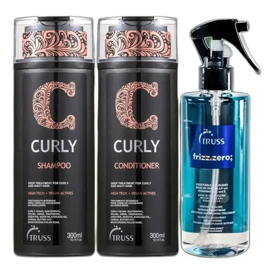 Kit Truss Frizz Zero Curly (3 Produtos)
