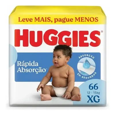 Fralda Infantil Huggies Tripla Proteção Xg Com 66 Un
