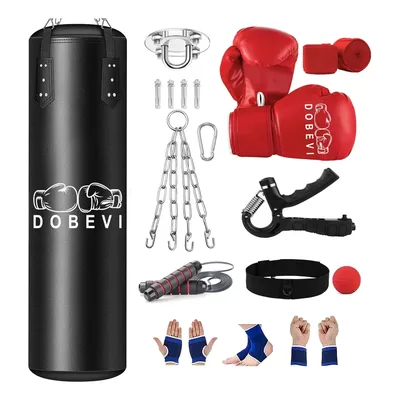 Saco Pancada 120cm+ Socador Boxe+360°gancho+ Perda Gordura