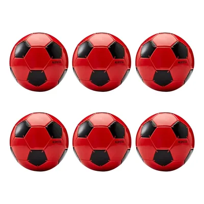 Kit 6 Bolas De Futebol First Kick Tamanho 4 Kipsta Vermelha