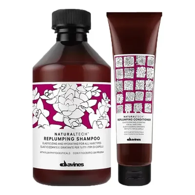 Kit Davines Natural Tech Replumping - Sh E Cond