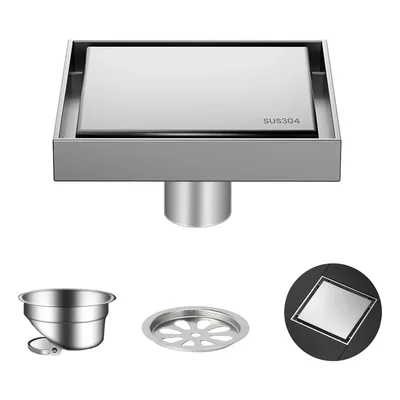 Ralo Inox Square Tampa Oculta Invisivel 10x10 Nao É Pvc