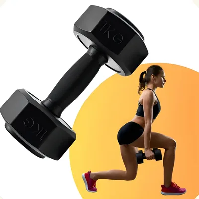 Par Halter Sextavado Academia Peso 1kg Cada Treino Em Casa
