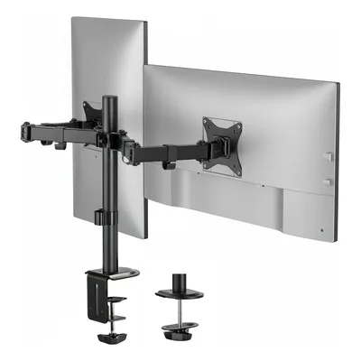 Suporte Duplo Braço Articulado Fixa Mesa Vesa Para Monitores
