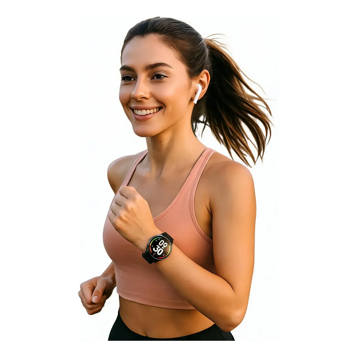 Relogio Smartwatch Feminino Redondo Strava Corrida Fitness