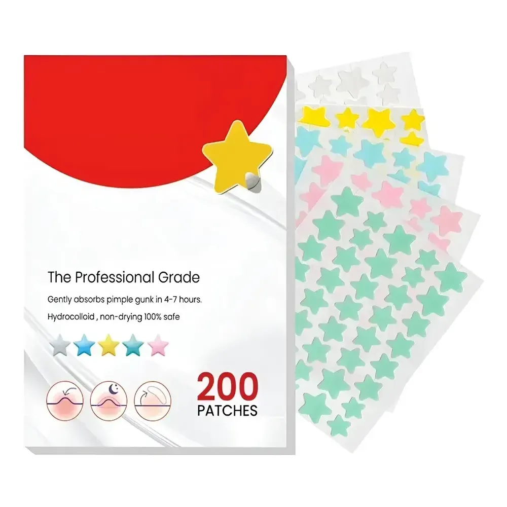 200x Adesivos P/ Acne Seca Espinha Inflamada - Estrelas