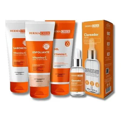 Kit Skincare Vitamina C Anti-aging Dermachem+sérum Clareador