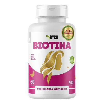 Biotina B7 Vitamina Capilar 30mcg 60 Cáps Cabelo Pele E Unha
