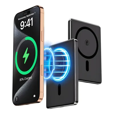 Carregador Portátil Power Bank 5000mha Indução Rápido