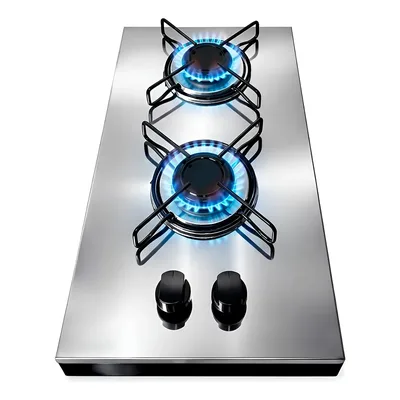 Cooktop De Mesa Portátil A Gás 2 Bocas Euro Inox Stelar