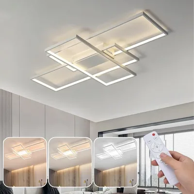Lustre Moderno Pendente Led Quarto 3 Em 1 C/remote 68*40cm