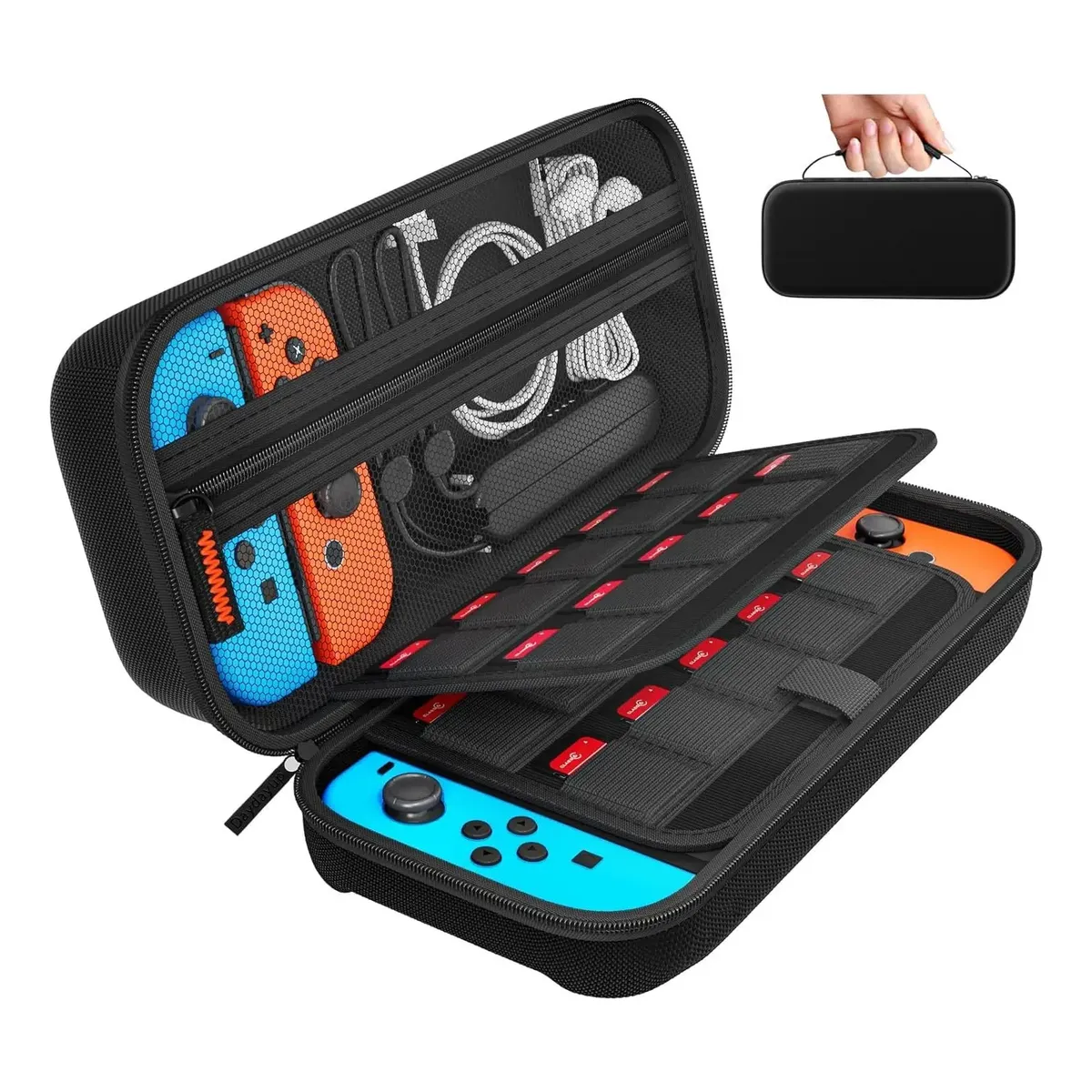 Bolsa Estojo Capinha Resistente Para Nintendo Switch Preto