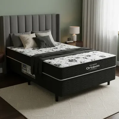 Cama Box Casal Conjugada - Union Ortopedic Espuma - Ortobom