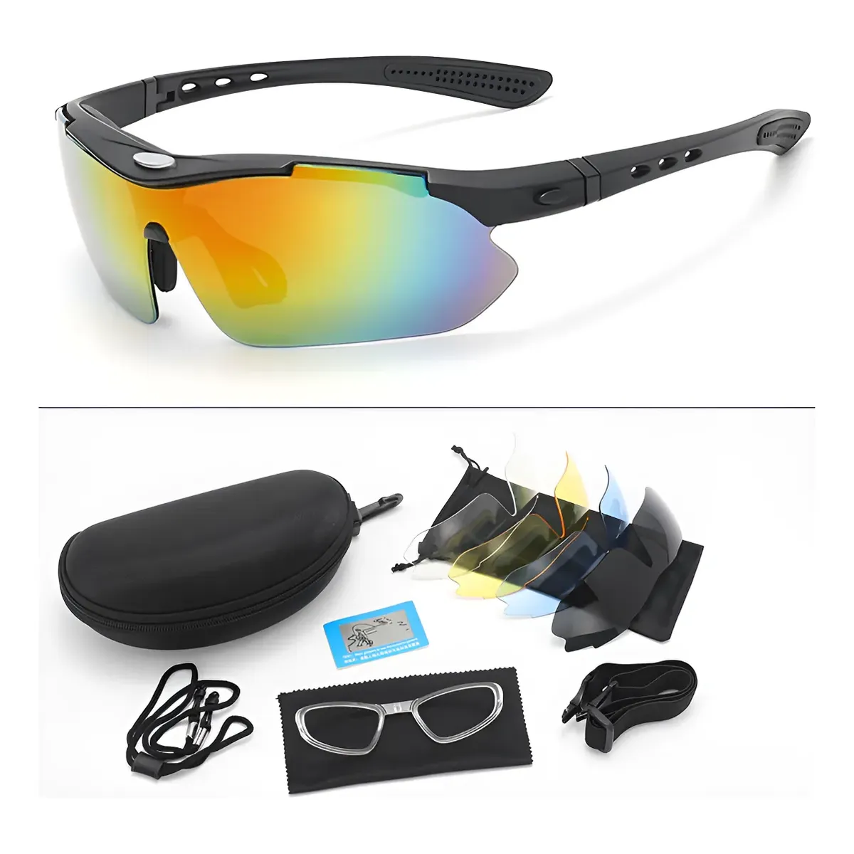 Óculos Ciclismo Esportivo 1 Polarizado Espelhado +4 Lentes