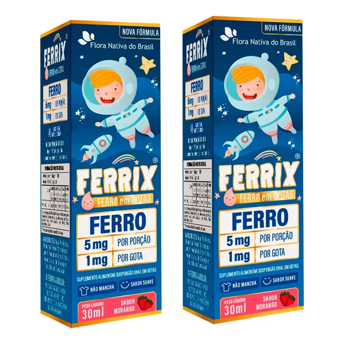 Kit 2 Suplemento Infantil Ferrix Ferro 5mg 30ml