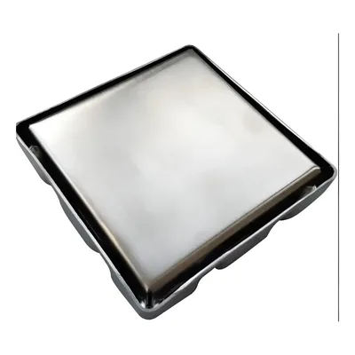 Ralo Oculto Quadrado Duplo 15x15cm Inox 304 Flux Hidro