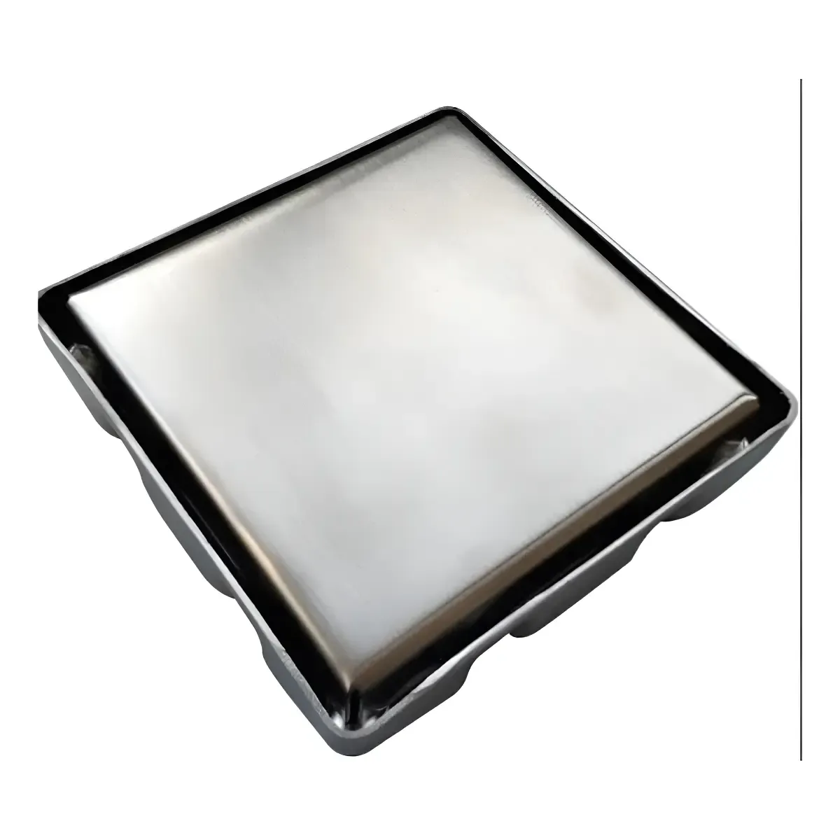 Ralo Oculto Quadrado Duplo 15x15cm Inox 304 Flux Hidro