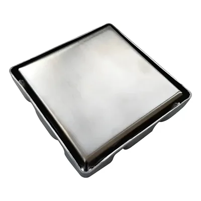 Ralo Oculto Quadrado Duplo 10x10cm Inox 304 Flux Hidro