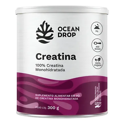 Creatina Monohidratada Ocean Drop Porção 3g Em Pó 100% Pura