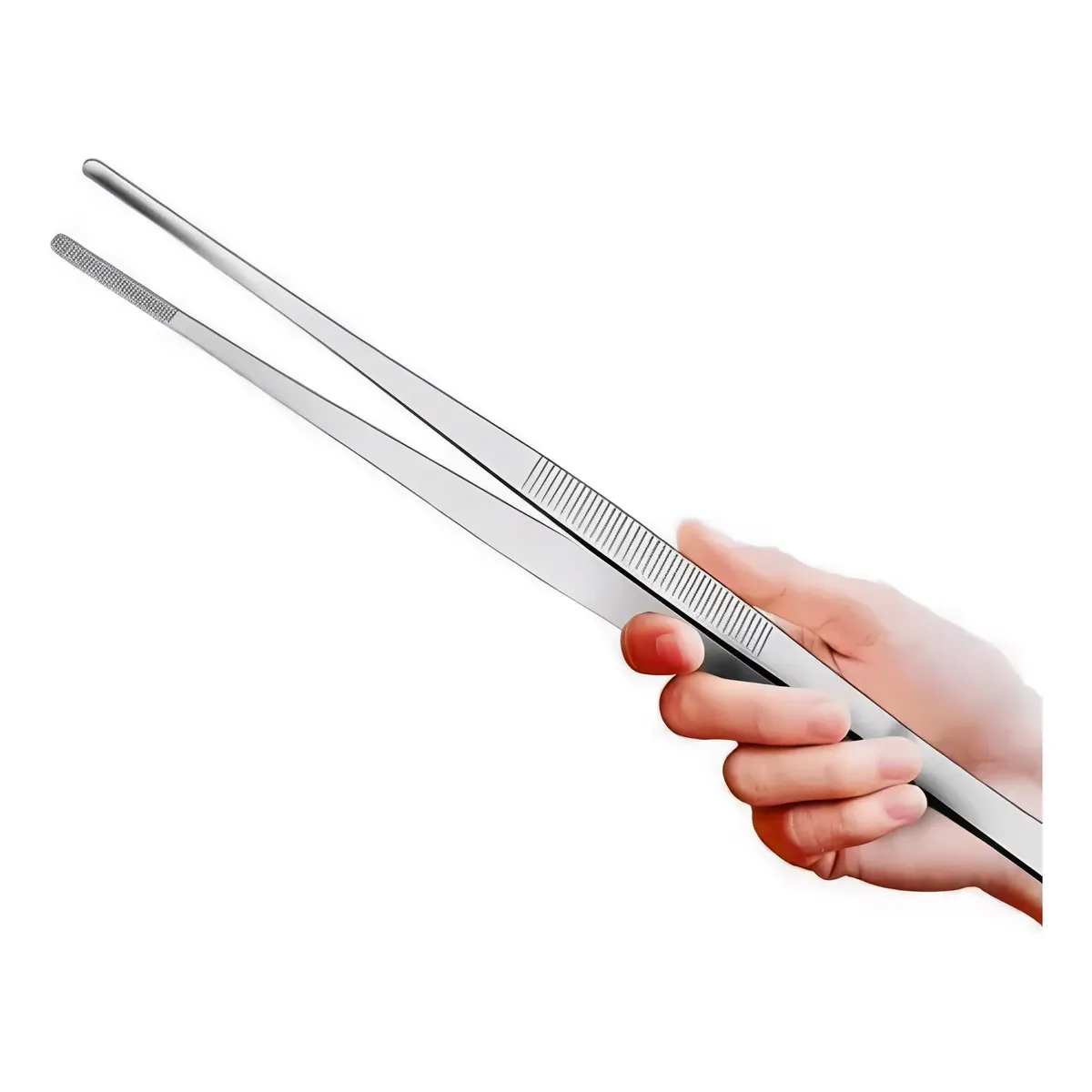 Pinça Culinária Profissional 30cm Com Serrilha Reta Aço Inox