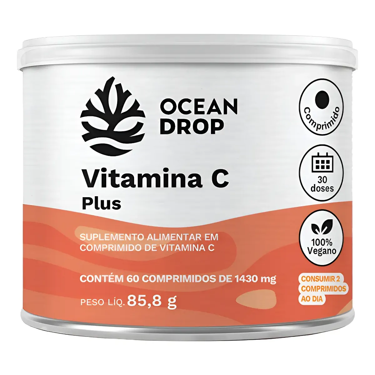 Vitamina C Ocean Drop Ácido Ascórbico Ascorbato De Cálcio