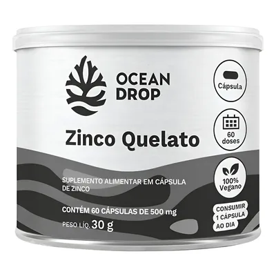 Zinco Quelato Bisglicinato Ocean Drop Mineral Aminoácido