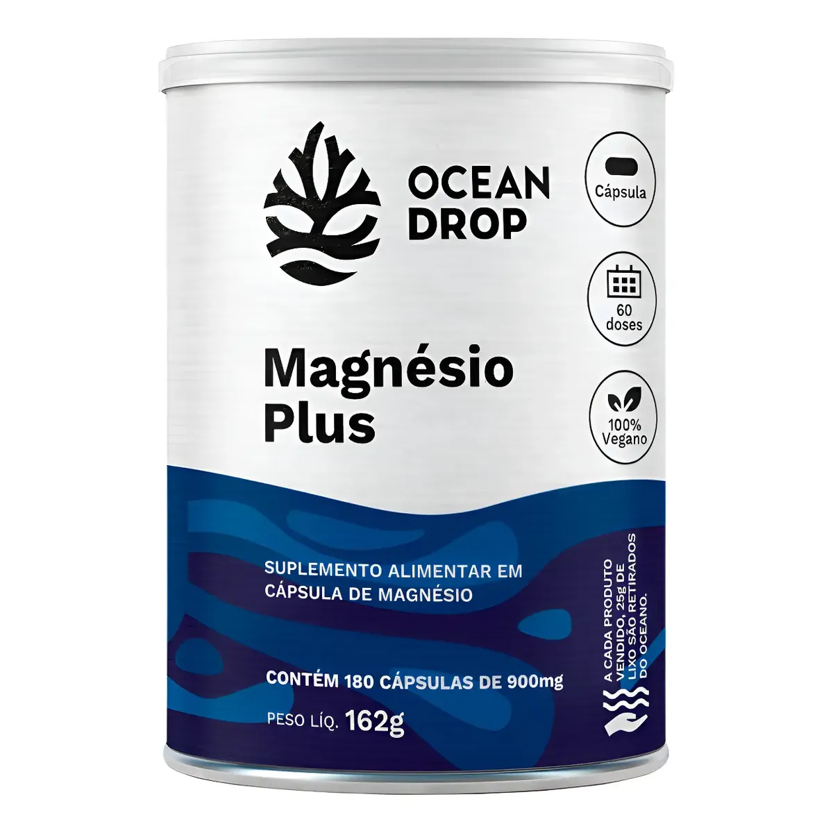 Magnésio Plus Bisglicinato Dimalato Taurato Ocean Drop 180un