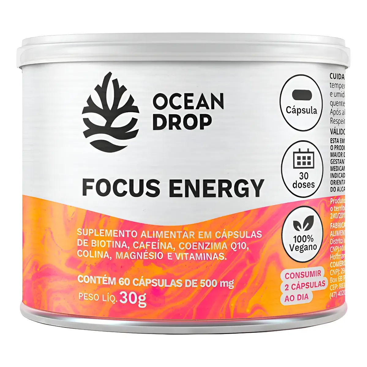 Focus Energy Ocean Drop Coenzima Q10 Magnésio Cafeína Colina