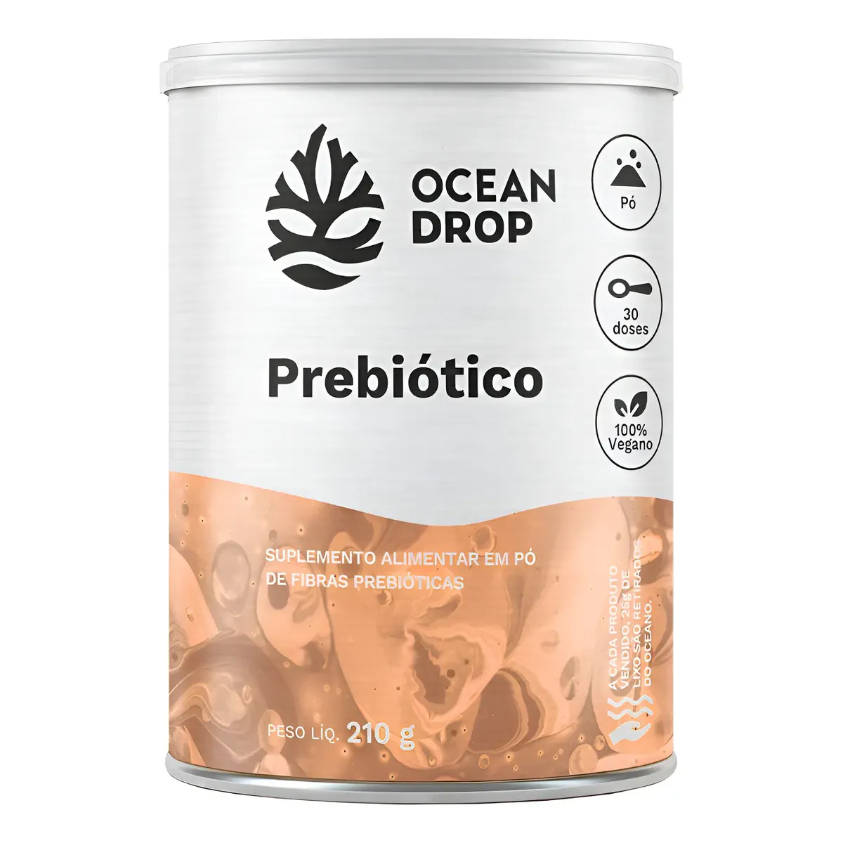 Prebiótico Ocean Drop Fibras Prebióticas Ágar Ágar Vegano