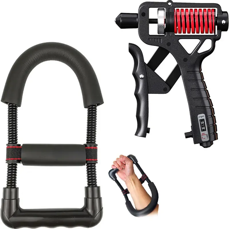 Kit Hand Grip Ajustável 5 A 165 Kg + Fortalecedor Antebraço