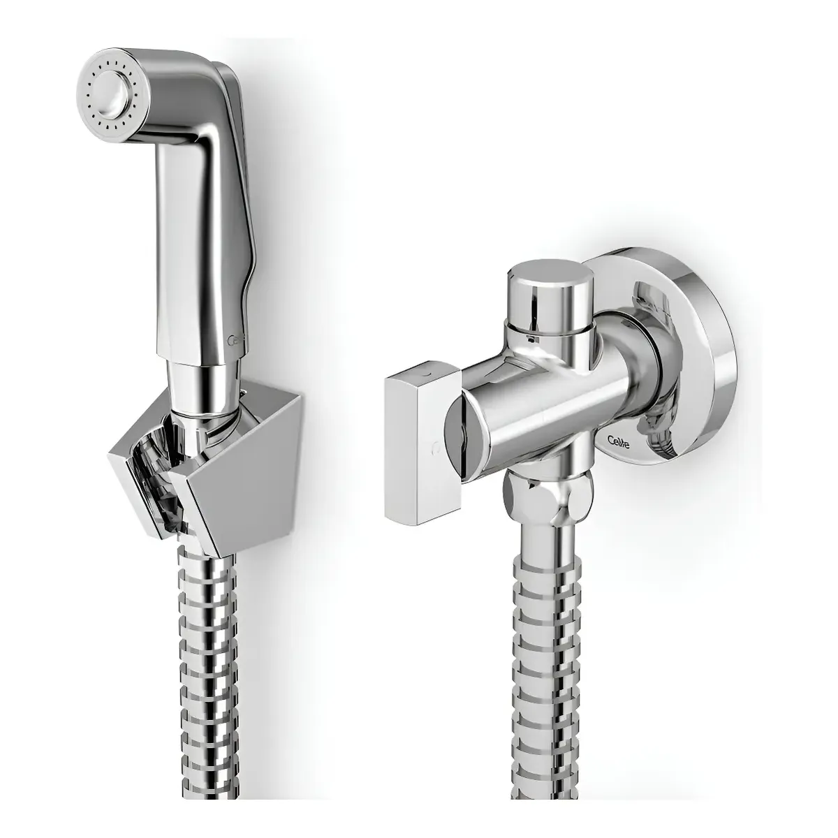 Ducha Higiênica Celite Flow Com Derivação Cromada Brilhante