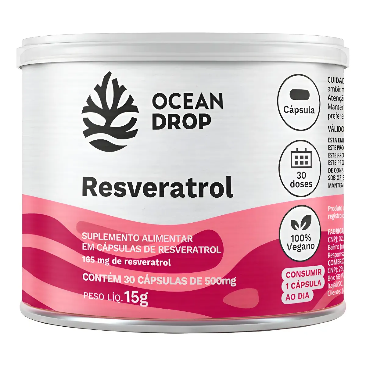 Resveratrol Ocean Drop Composto Fenólico Bioativo Ativo