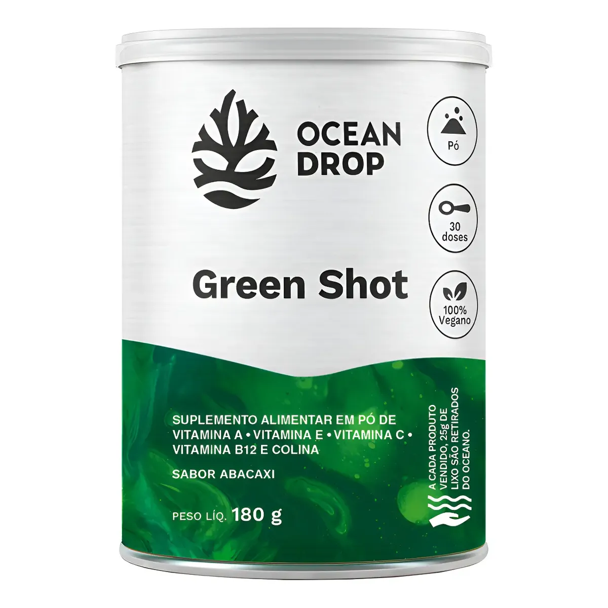 Green Shot Ocean Drop Detox Suco Verde Coq10 Vit A E C B12