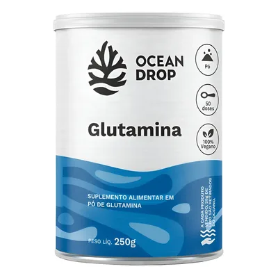 Glutamina 100% Pura Ocean Drop Suplemento Aminoácido Atletas