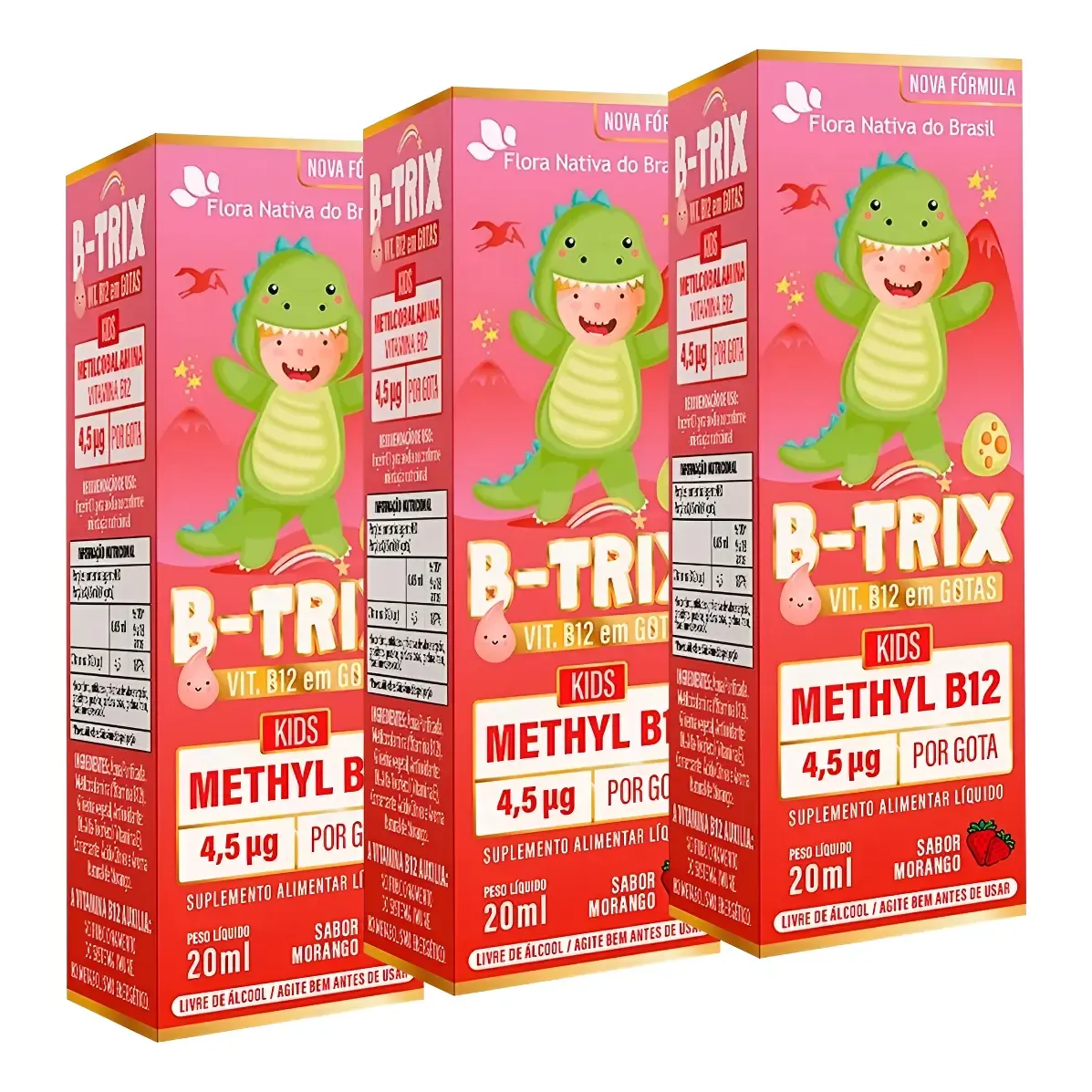 Kit 3 B-trix Vitamina B12 Infantil Gotas 30ml Flora Nativa