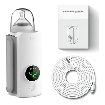 Aquecedor De Mamadeira Portátil Usb Sem Fio Recarregável