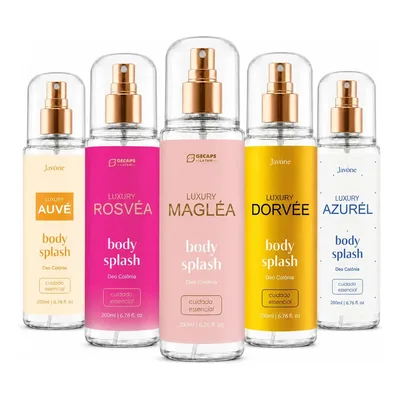 Kit Essencial Javône Luxury: 5 Body Splashes Envio Imediato